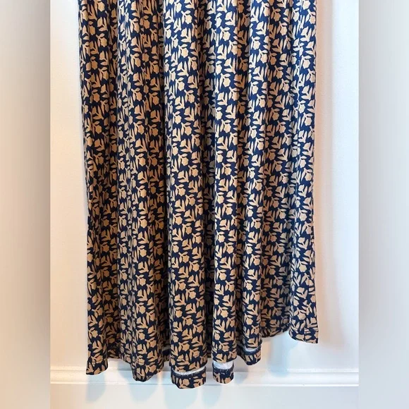 Boden Navy and Brown Floral Maxi Dress, Size 6 - Picture 6 of 12